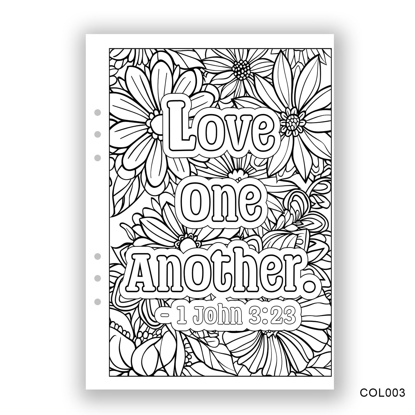 Love One Another, Journaling Page