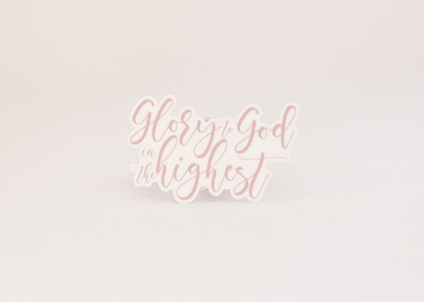 Glory to God Sticker, Catholic Vinyl Sticker