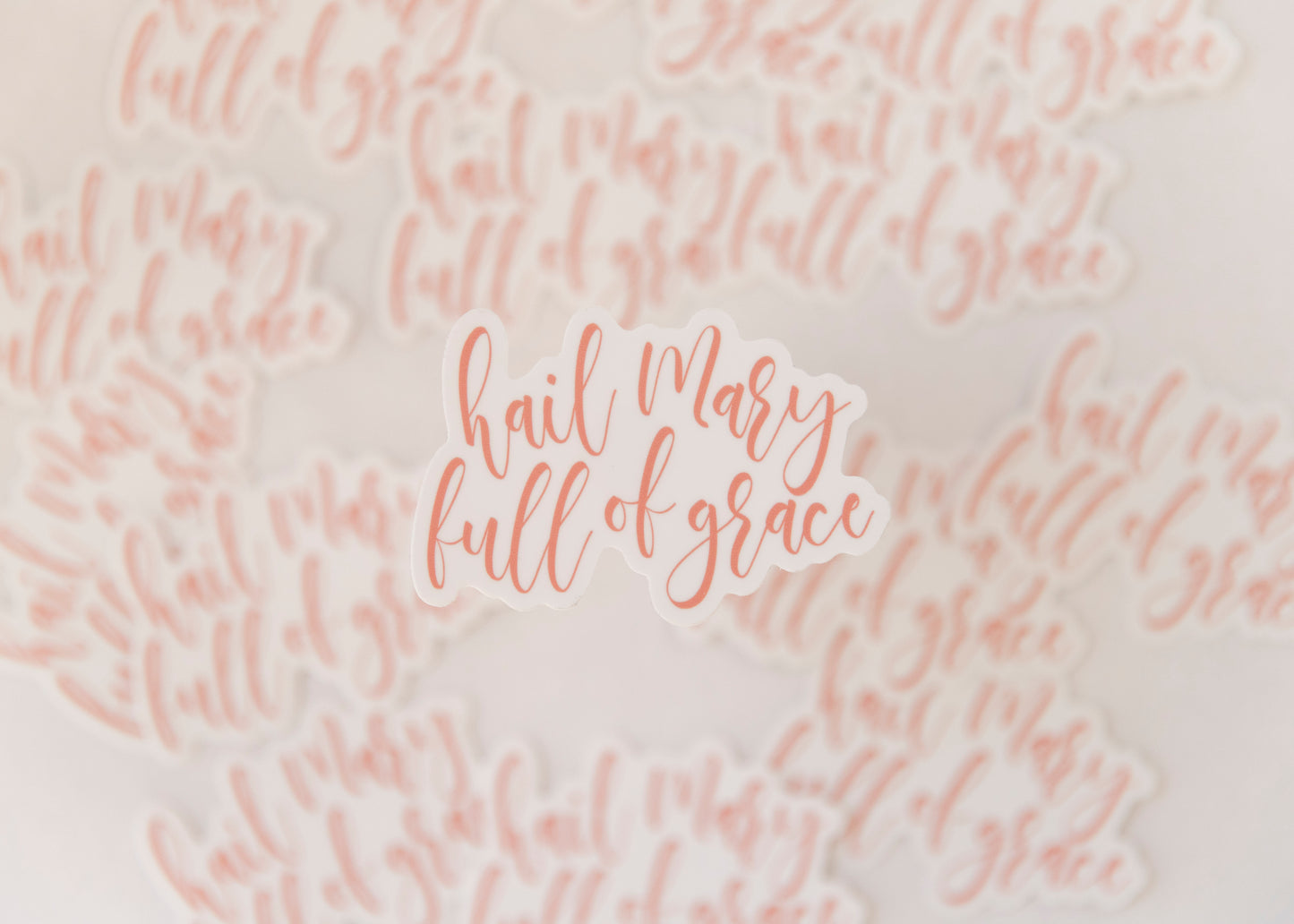 Hail Mary Sticker, Catholic Vinyl Sticker