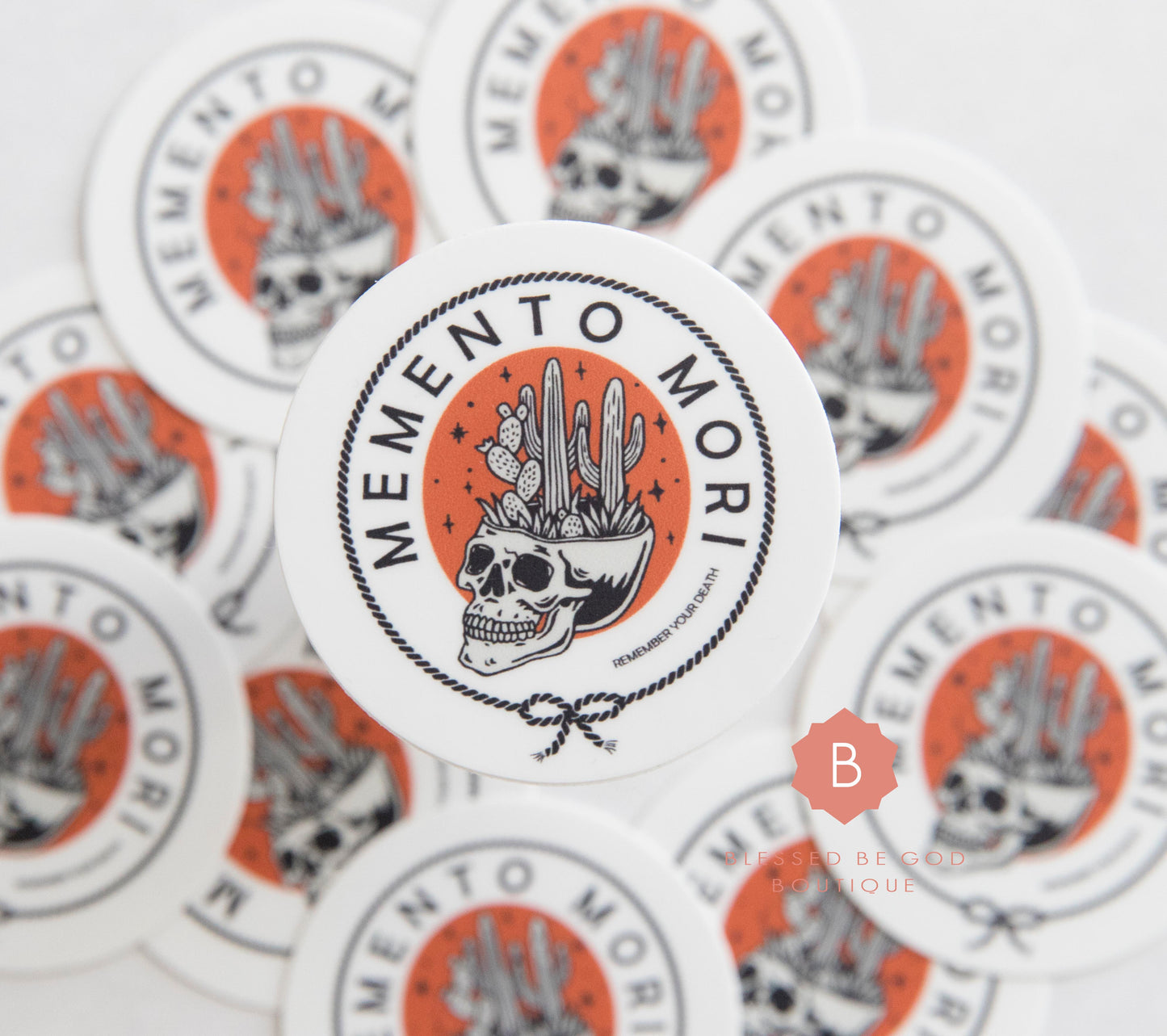 Memento Mori Catholic Vinyl Sticker