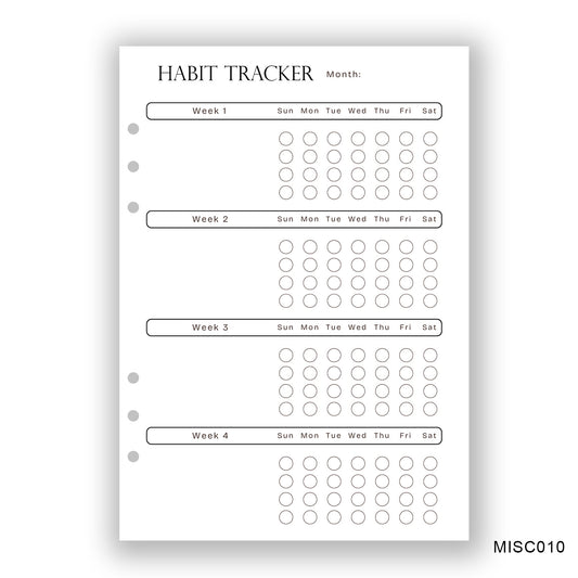 Habit Tracker, Journaling Page