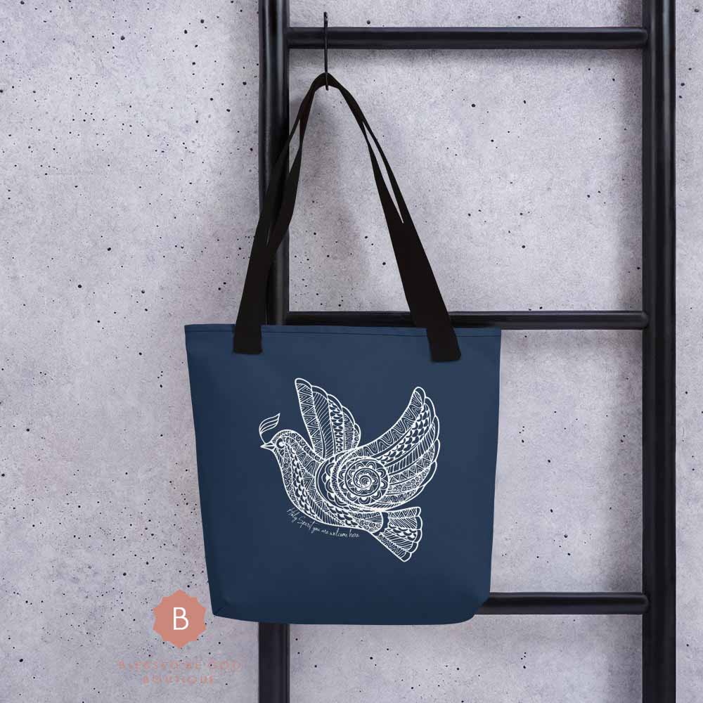 Holy Spirit Tote Bag, Catholic Tote - RTS