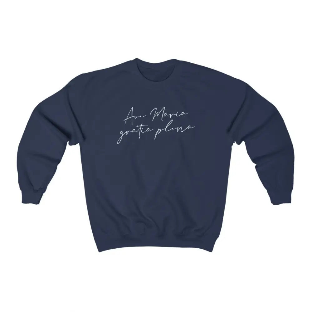 Ave Maria Catholic Sweatshirt Maroon Navy - S / Navy - Sweatshirt