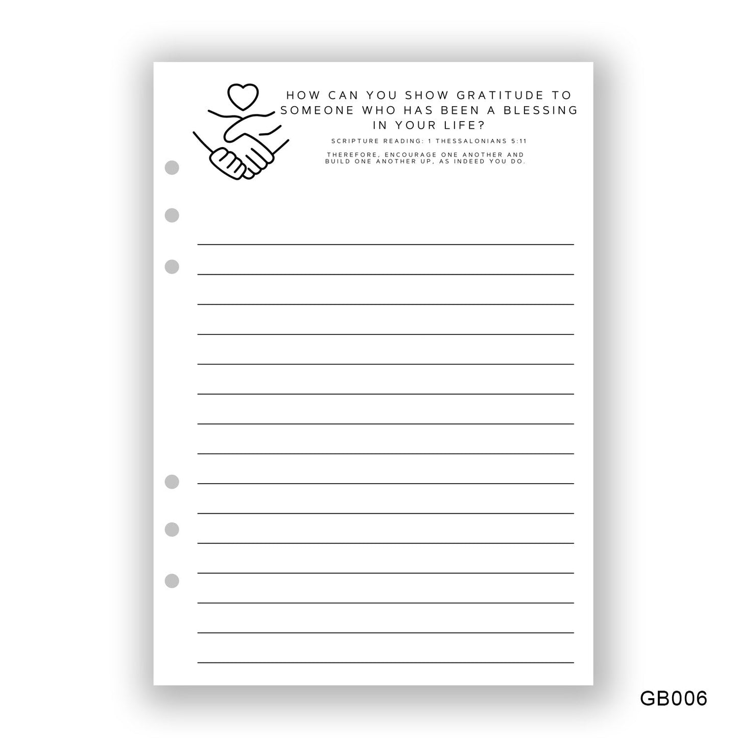 Blessing Journaling Page - Paper products