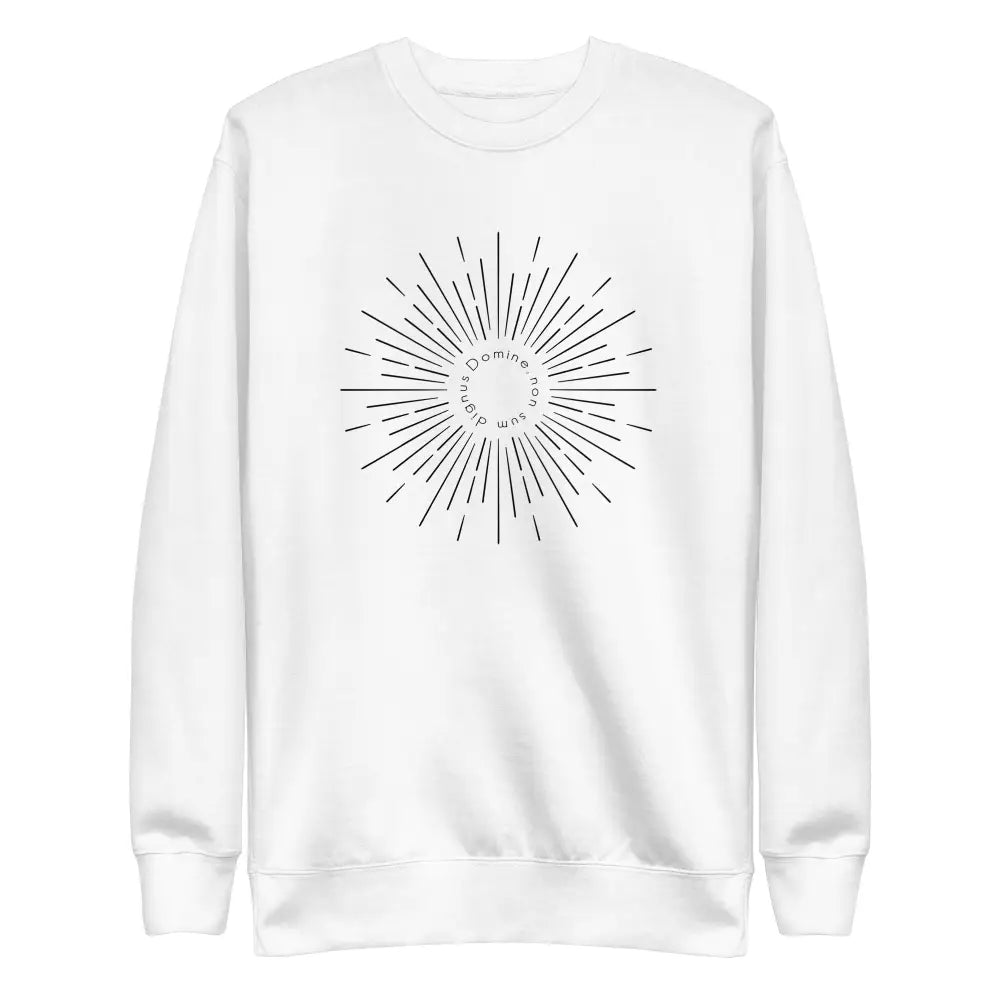 Catholic sweatshirt Domine non sum dignus - White / S - Sweatshirt
