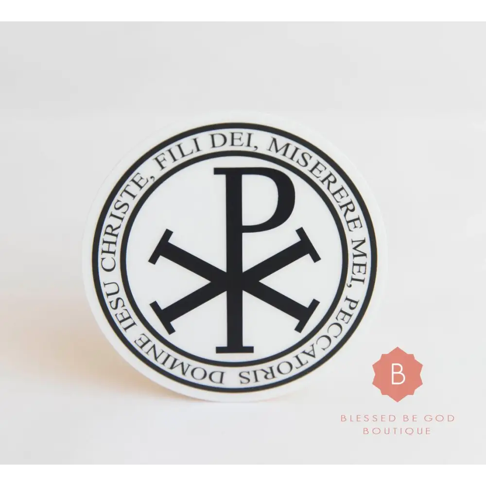 Chi-Rho Jesus Prayer Catholic Sticker - Decorative Stickers