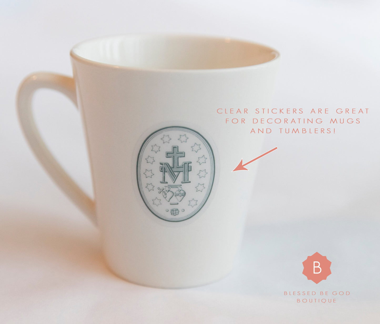 CLEAR Miraculous Medal Sticker - sticker