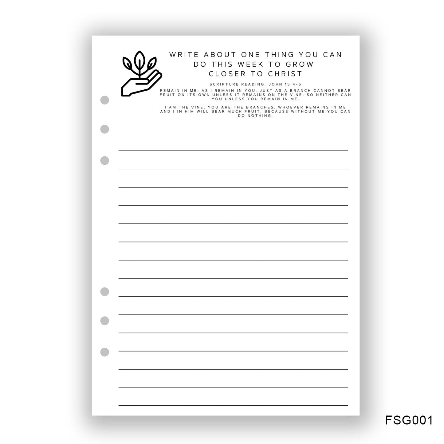 Closer to Christ Journaling Page - Paper products