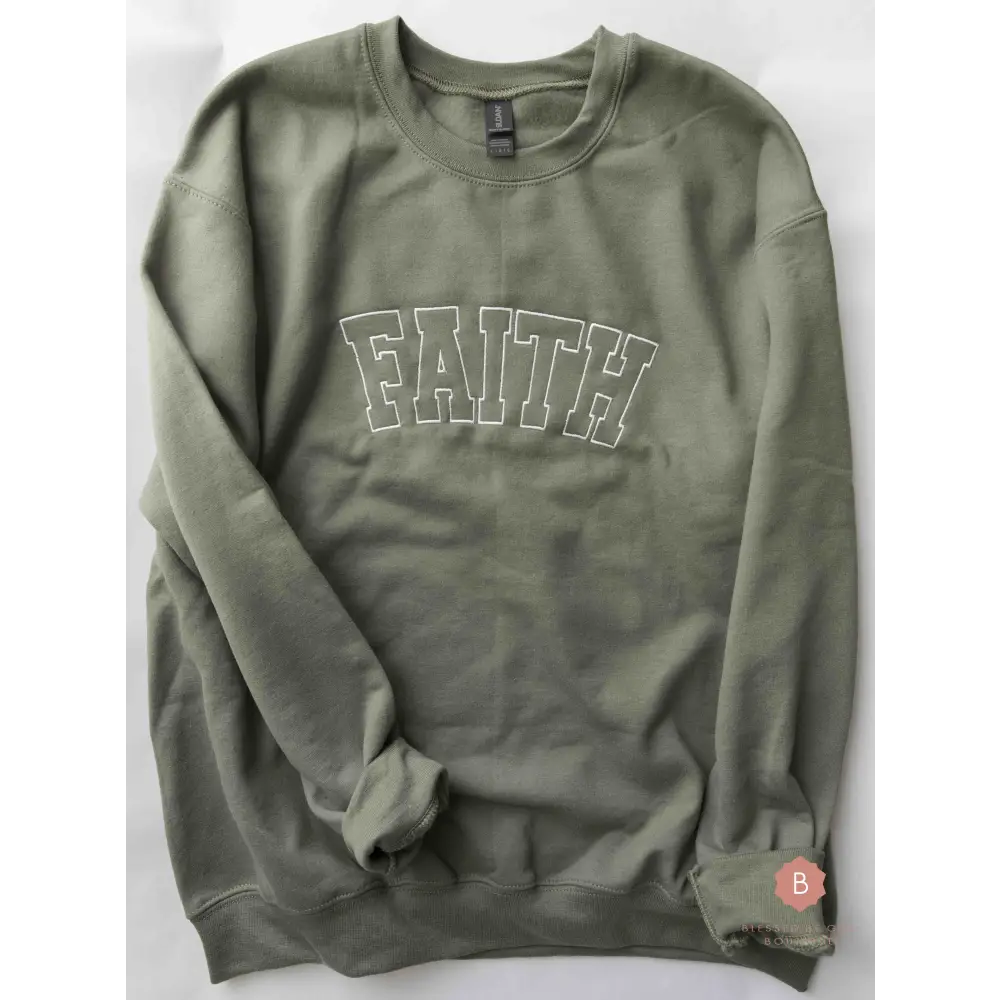 Faith Embroidered Christian Sweatshirt - Sweatshirt