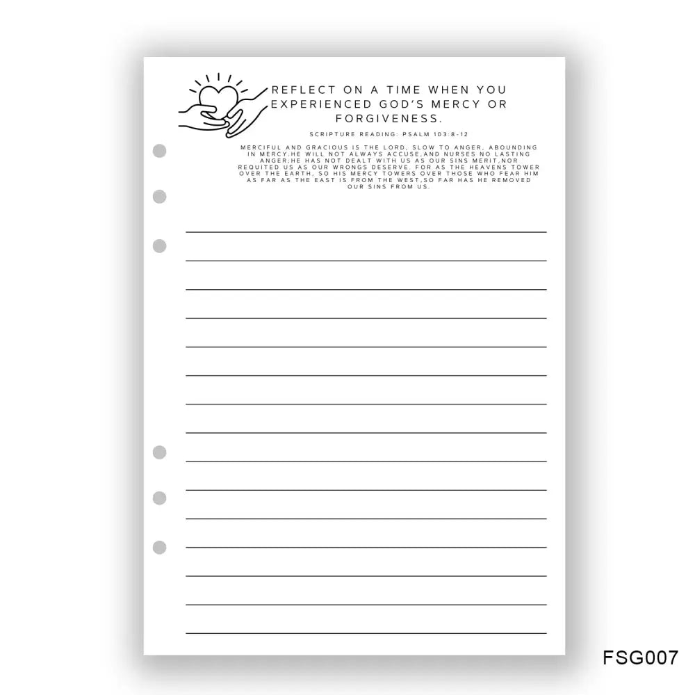 God’s Mercy Journaling Page - Paper products