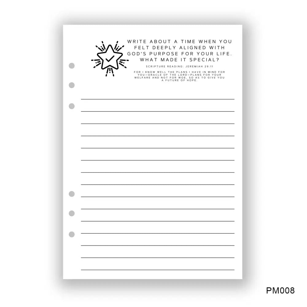 God’s Purpose Journaling Page - Paper products