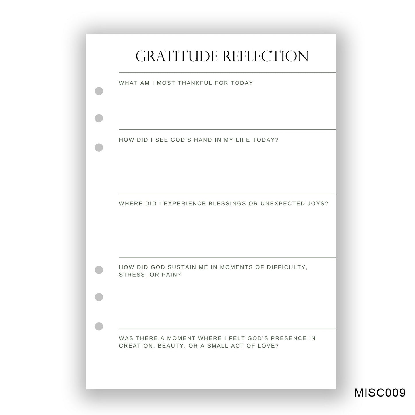 Gratitude Journaling Page - Paper products