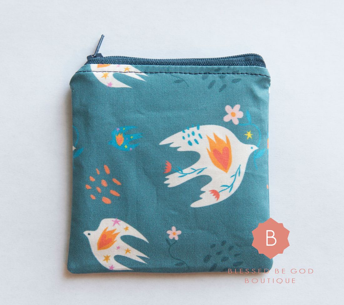 Holy Spirit Catholic Rosary Holder Coin Purse Veil Purse Rosary case - rosary pouch