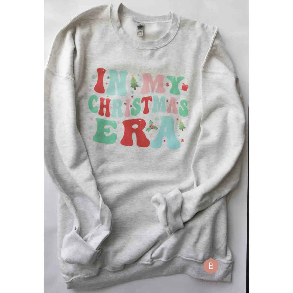In My Christmas Era Catholic Colorful Graphic Sweatshirt - Sweatshirt