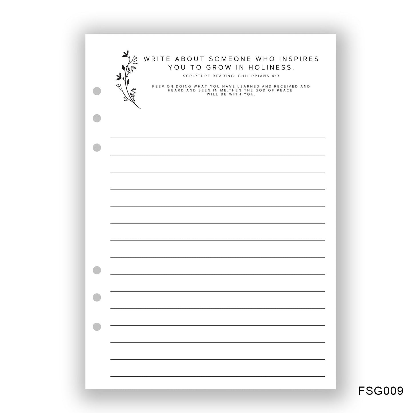 Inspiration Journaling Page - Paper products