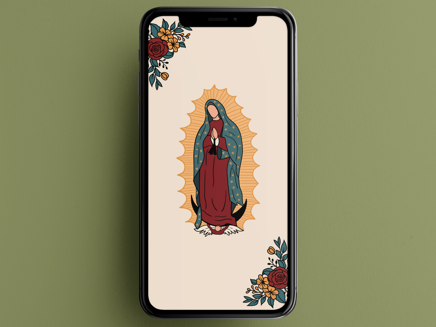 Our Lady of Guadalupe phone wallpaper