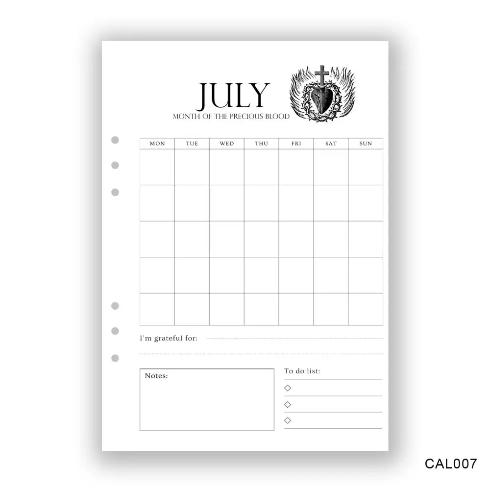 July Journaling Page - Paper products