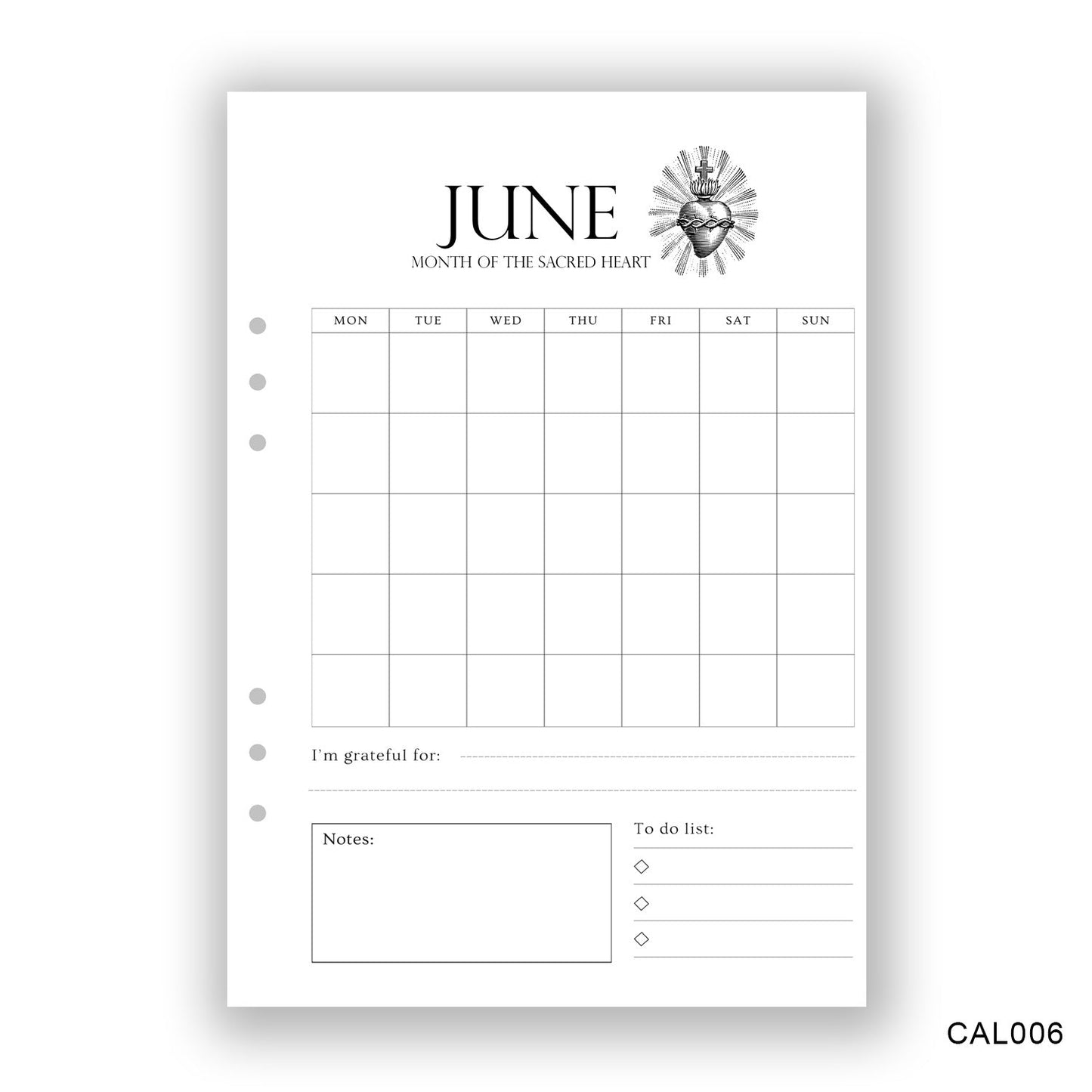 June Journaling Page - Paper products