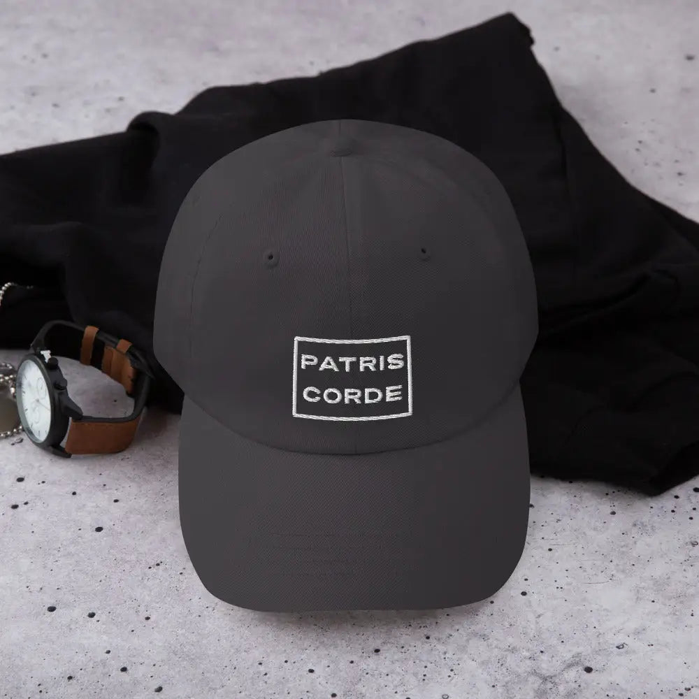 Patris Corde Catholic Men’s Hat - Dark Grey