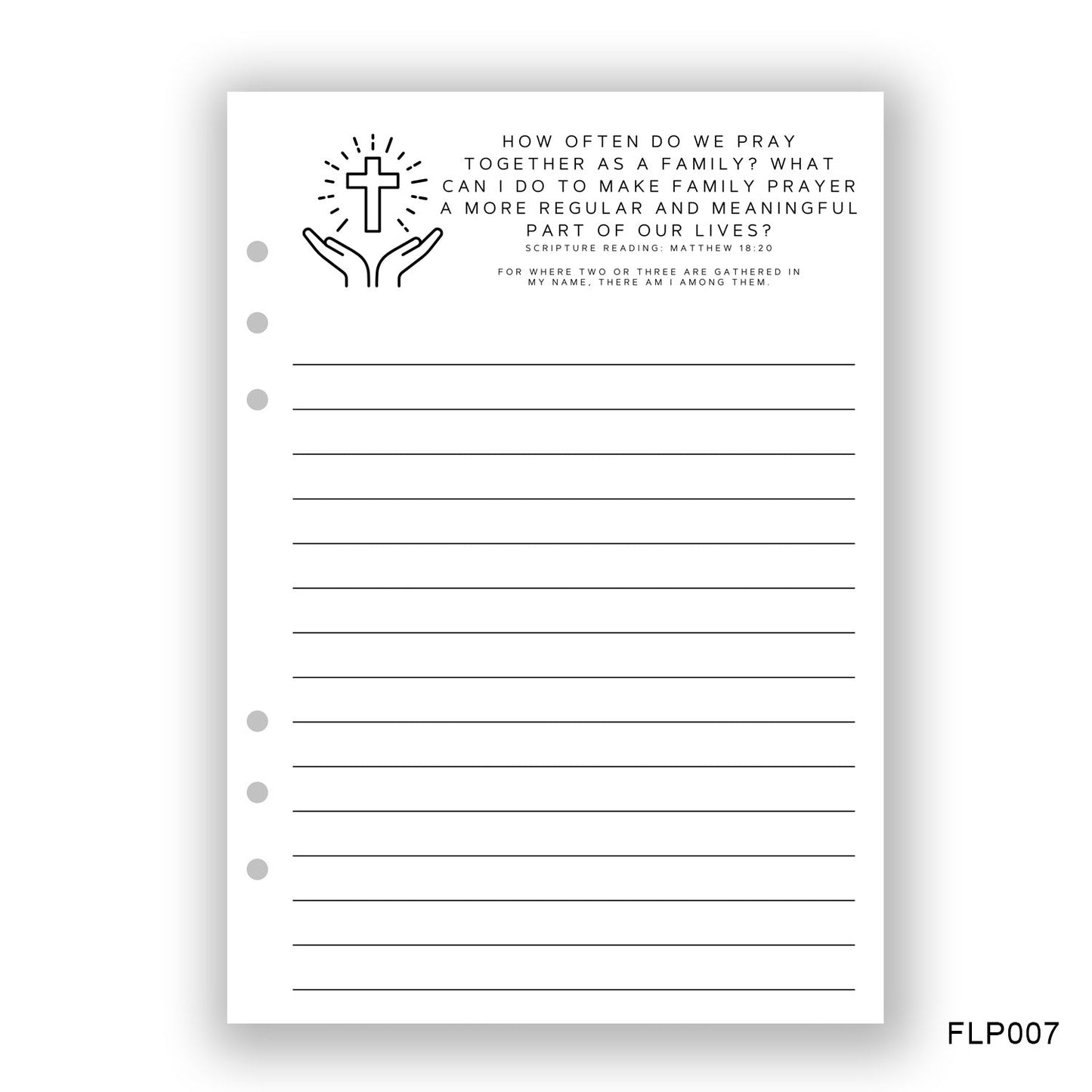 Praying Together Journaling Page - Paper products