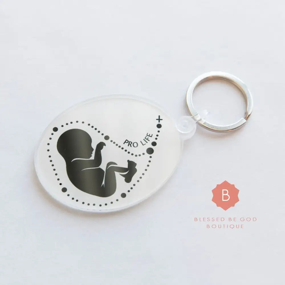 Pro-Life Catholic Acrylic Keychain - Keychains