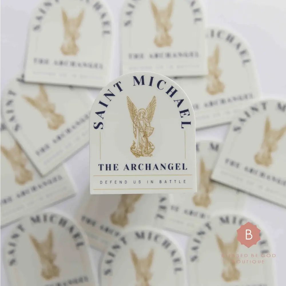 Saint Michael Archangel Sticker Catholic Vinyl Sticker - sticker