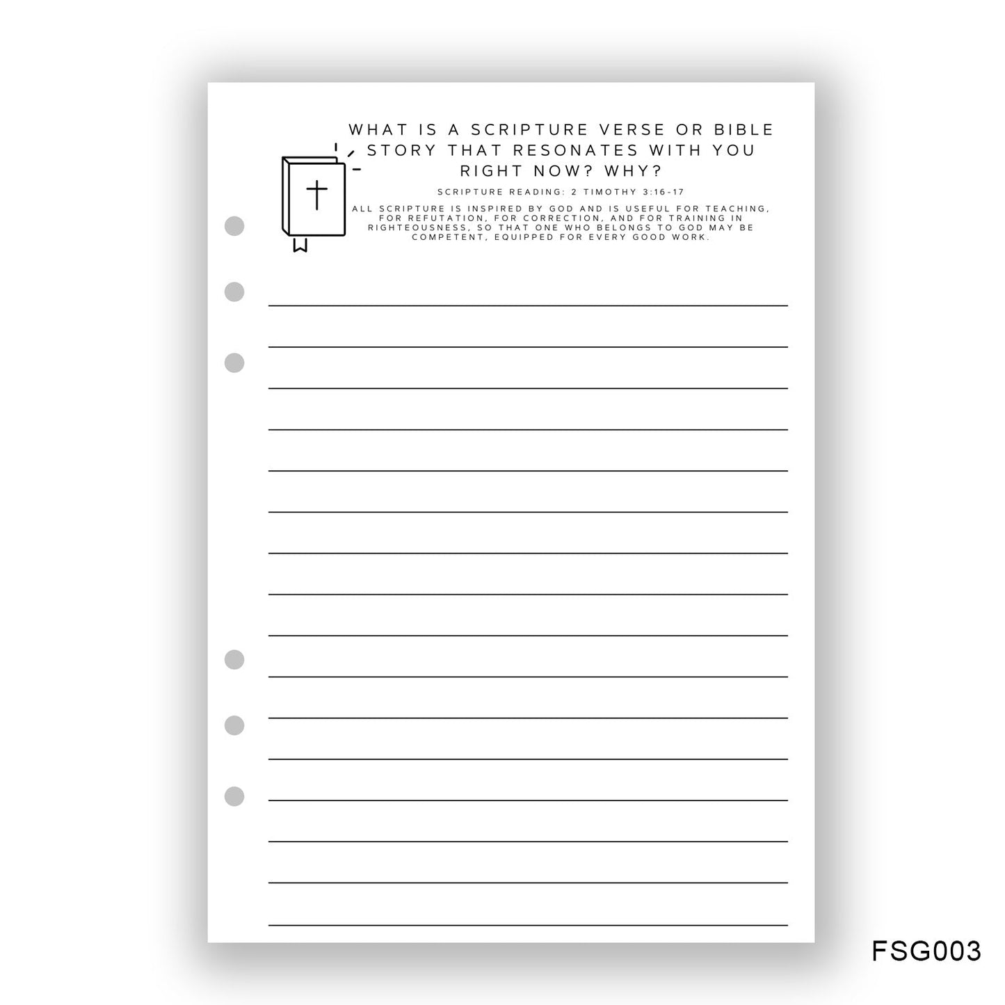 Scripture Resonates Journaling Page - Paper products