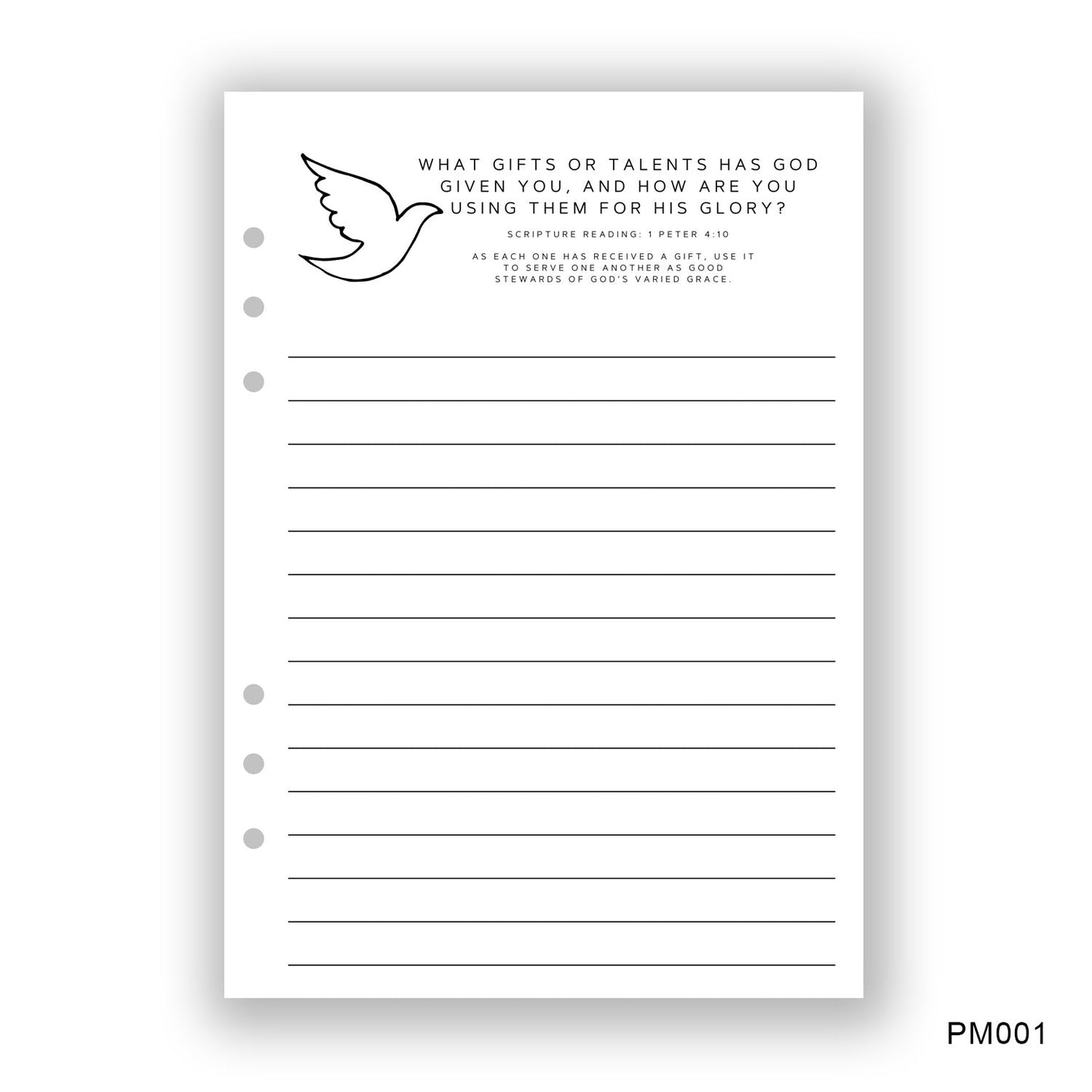 Talents Journaling Page - Paper products