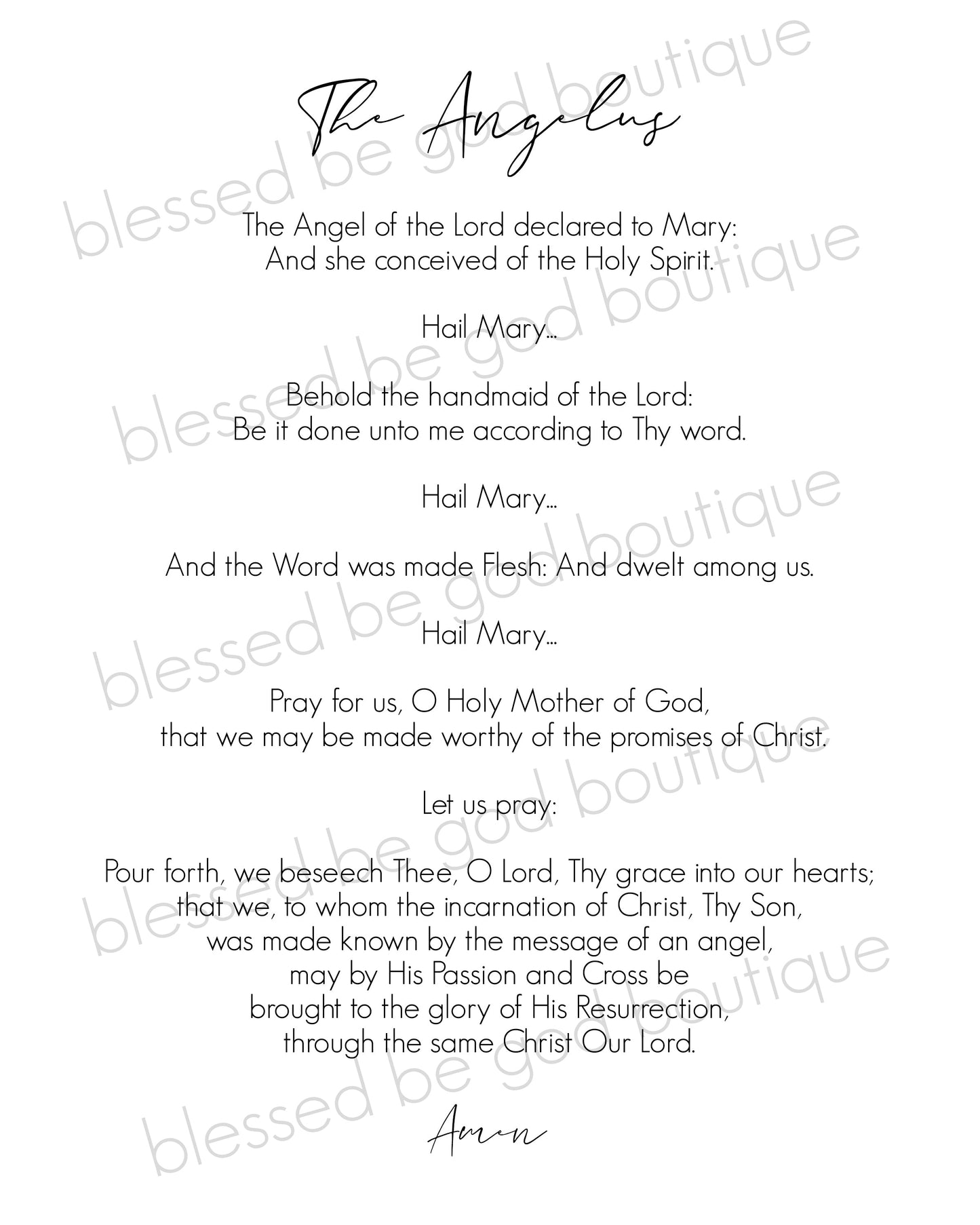 The Angelus Catholic Art 8x10 - Posters Prints & Visual Artwork