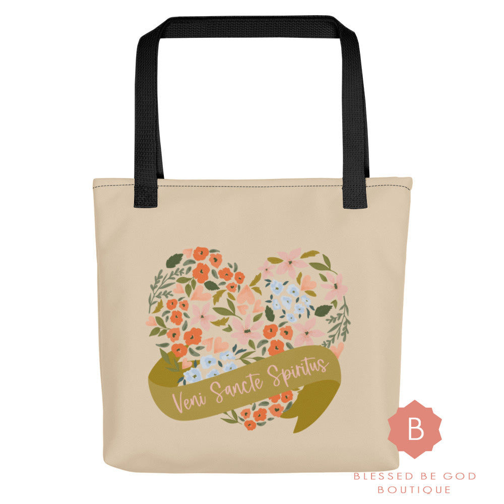 Veni Sancte Spiritus Catholic Tote Bag Come Holy Spirit - Bags