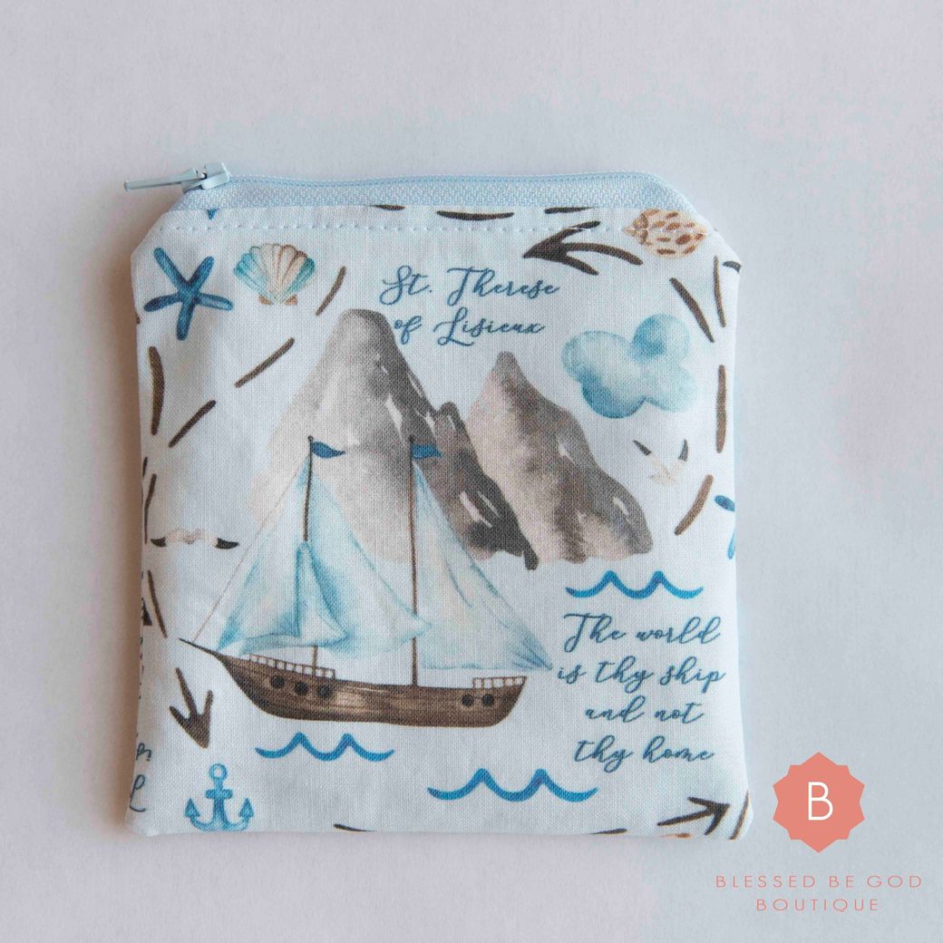 Saint Therese of Lisieux Catholic Rosary Pouch