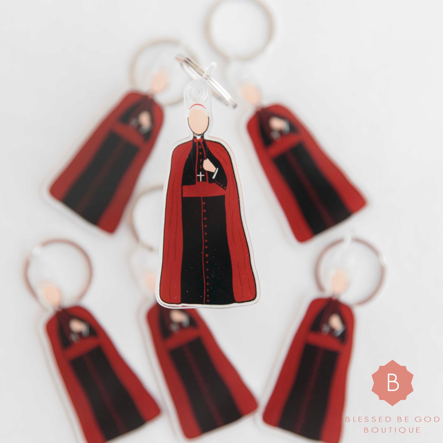 Catholic Acrylic Keychain, Fulton Sheen