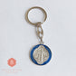 St. Benedict Catholic keychain. Blue