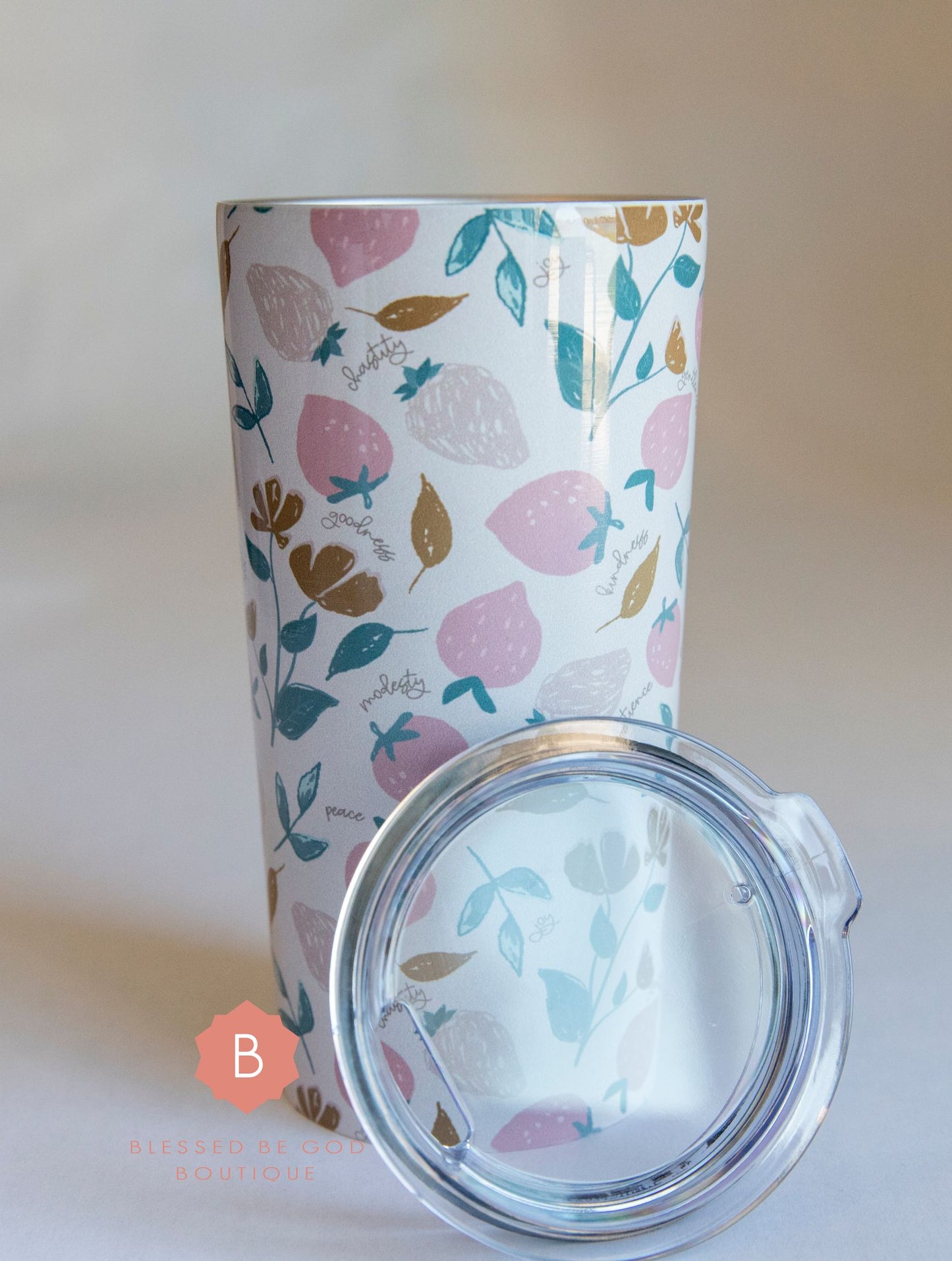 Holy Spirit Fruits Catholic tumbler