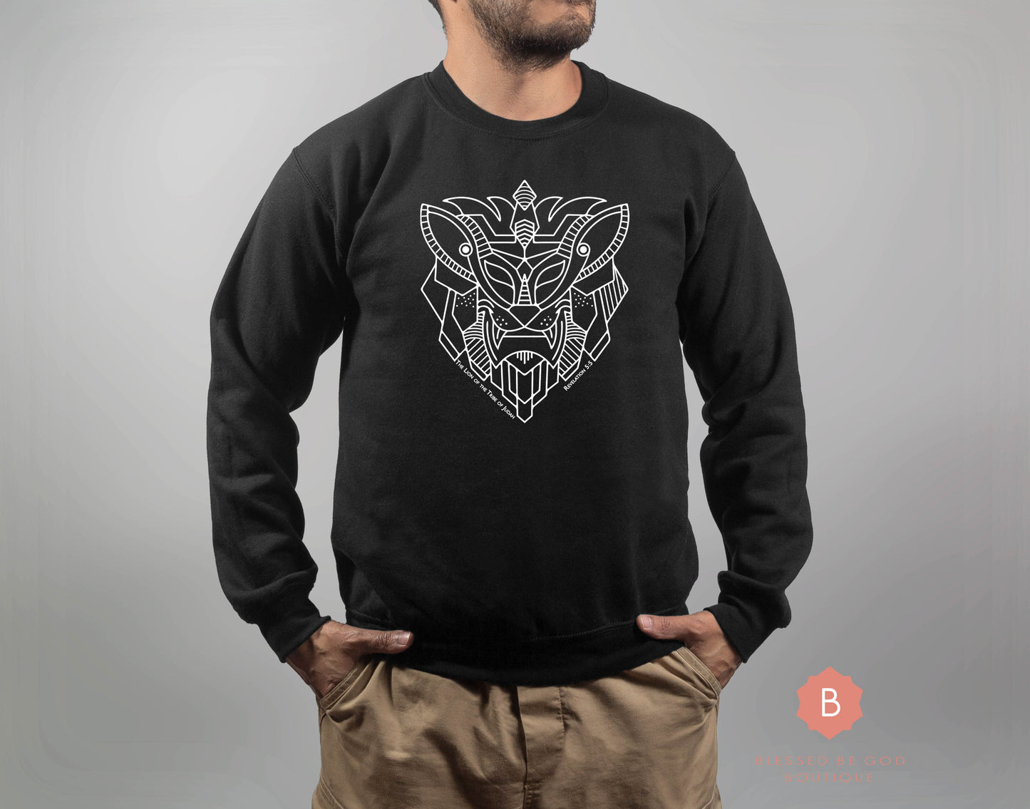 Lion of the Tribe of Judah men's sweatshirt, Champion