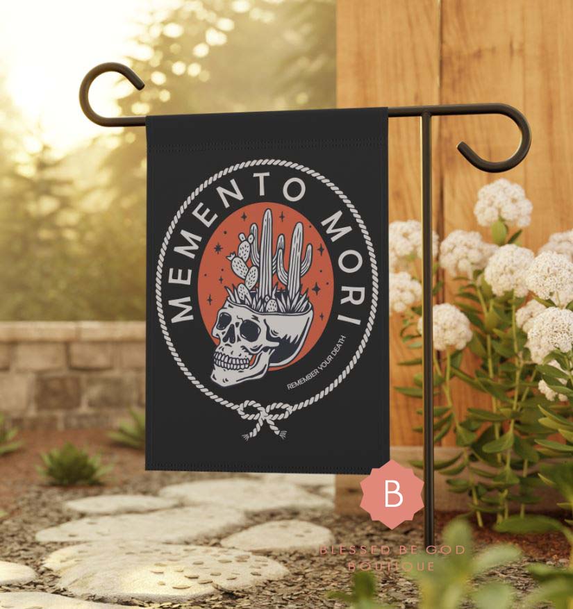 Halloween Catholic Garden Flag