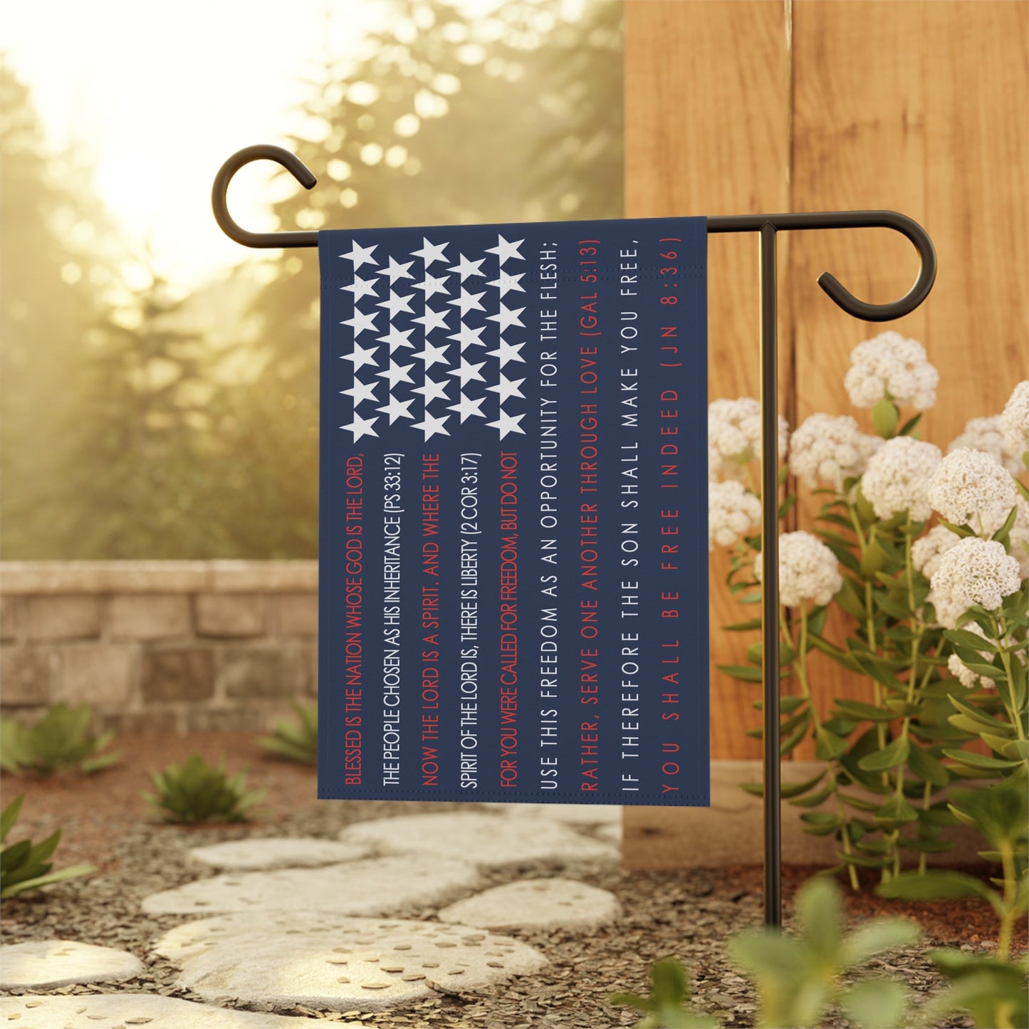 4th of July Catholic Garden Flag - 12’’ × 18’’ - Home Decor