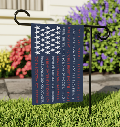 4th of July Catholic Garden Flag - 12’’ × 18’’ - Home Decor