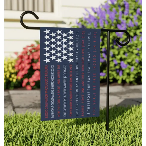 4th of July Catholic Garden Flag - 12’’ × 18’’ - Home Decor