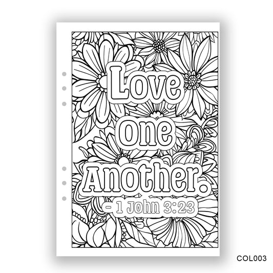 Love One Another, Journaling Page