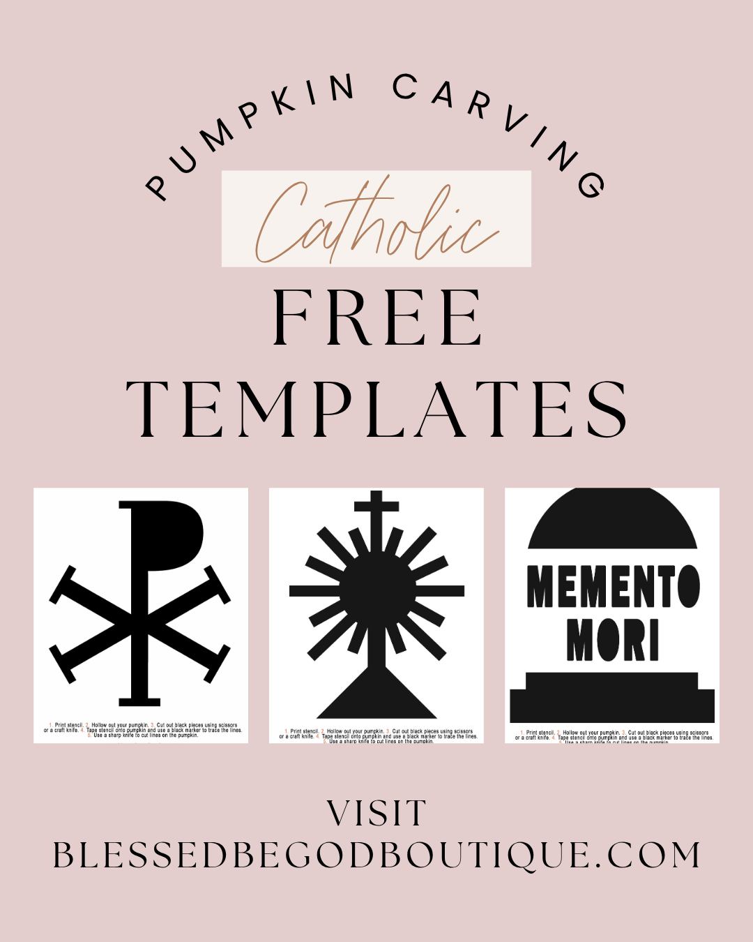 Free Catholic Halloween Pumpkin Stencils