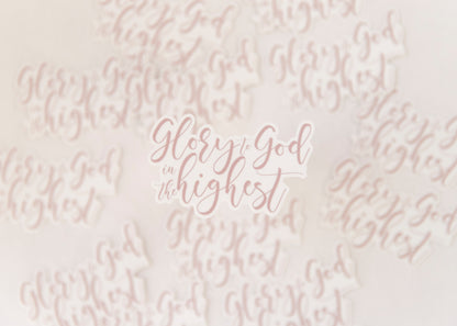 Glory to God Sticker, Catholic Vinyl Sticker