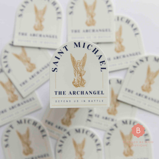 Saint Michael Archangel Sticker, Catholic Vinyl Sticker