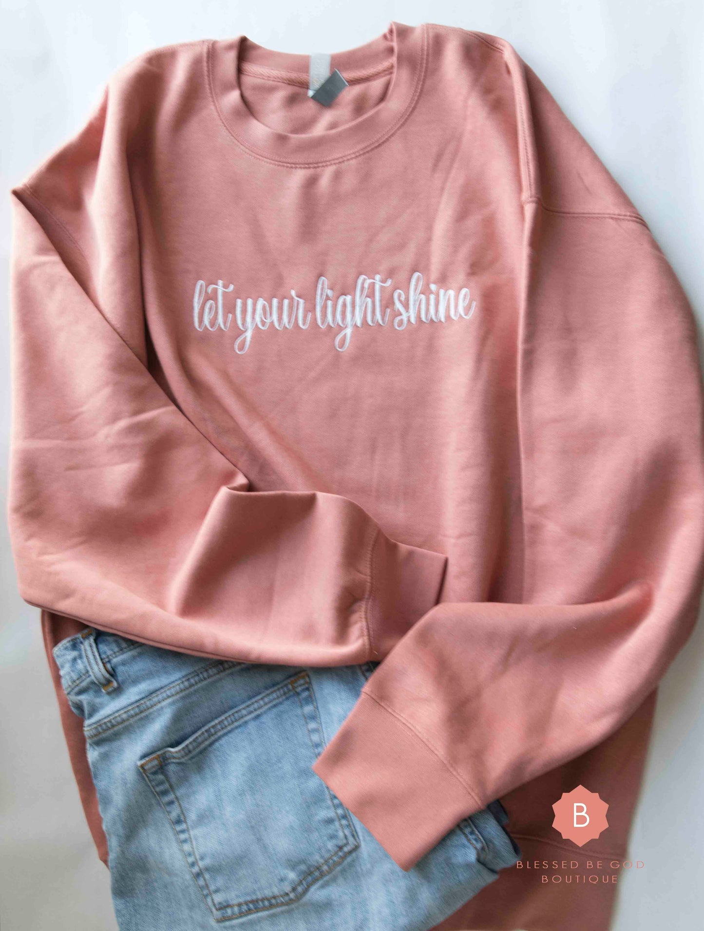 Catholic Premium Sweatshirt, Let Your Light Shine