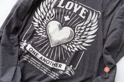 Love One Another Catholic Long Sleeve Tee Shirt