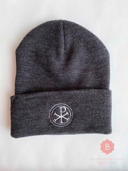 Chi Rho Catholic Knit Beanie, Unisex