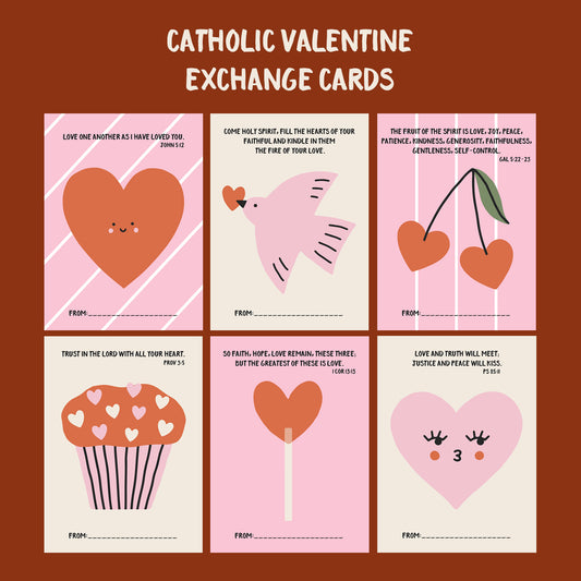 Catholic Valentine exchange cards