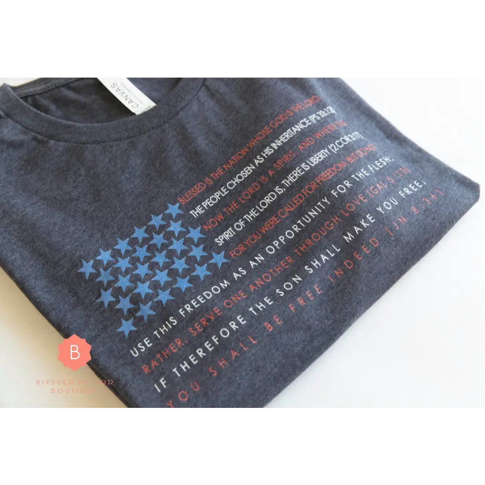 American Flag Catholic scripture t-shirt - Shirts & Tops