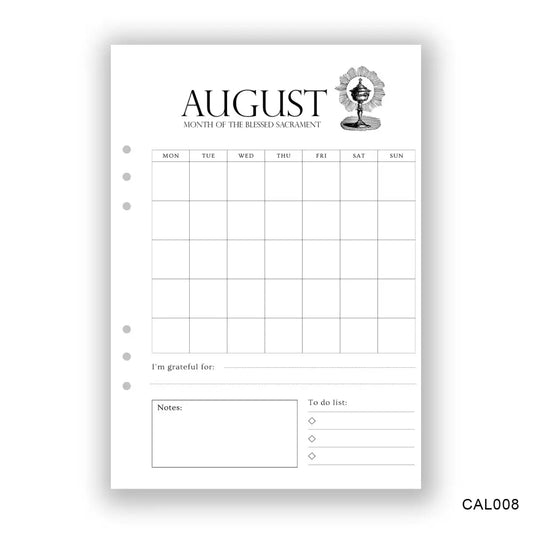 August Journaling Page - Paper products