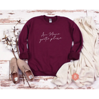 Ave Maria Catholic Sweatshirt Maroon Navy - Sweatshirt